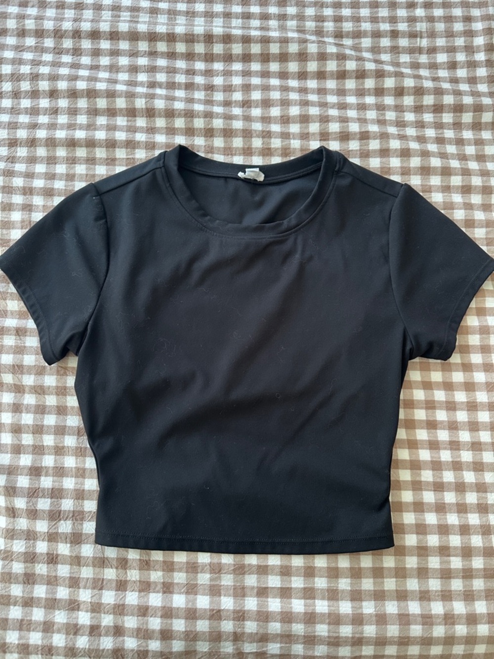 Garage Open Back Short Sleeve Crop Top - Picture 1 of 3